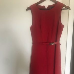 Beautiful red dress with matching belt